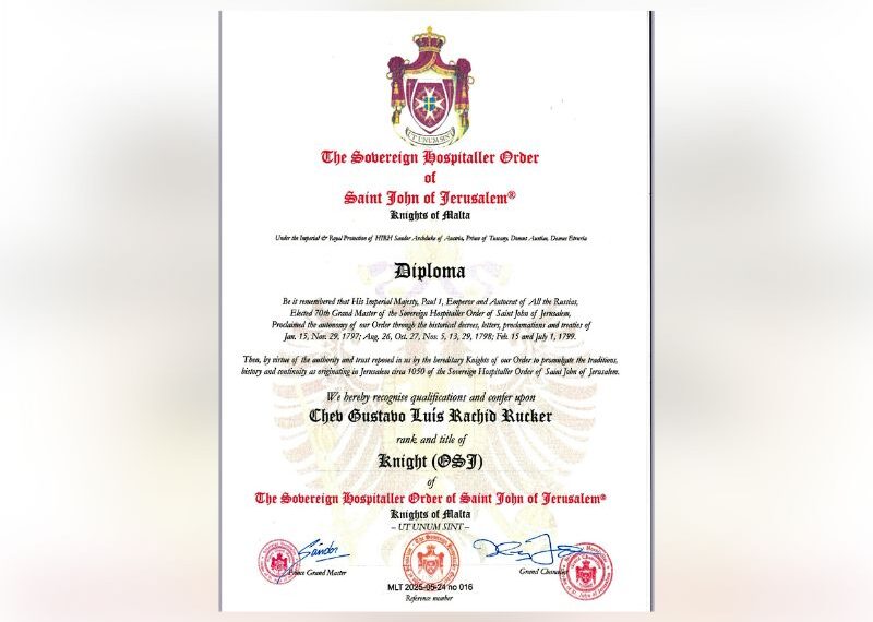 Caballero de la Hospitaller Order of St John of Jerusalem Knights of Malta SHOSJ