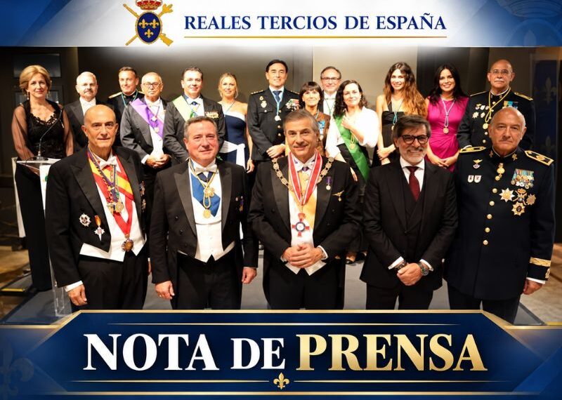 La Honorífica Orden Internacional de Mérito (HOIM) reconoce a los Reales Tercios su meritaje institucional