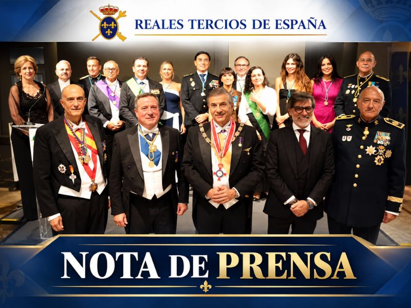La Honorífica Orden Internacional de Mérito (HOIM) reconoce a los Reales Tercios su meritaje institucional
